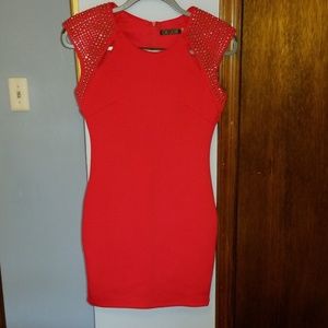 Red beaded dress